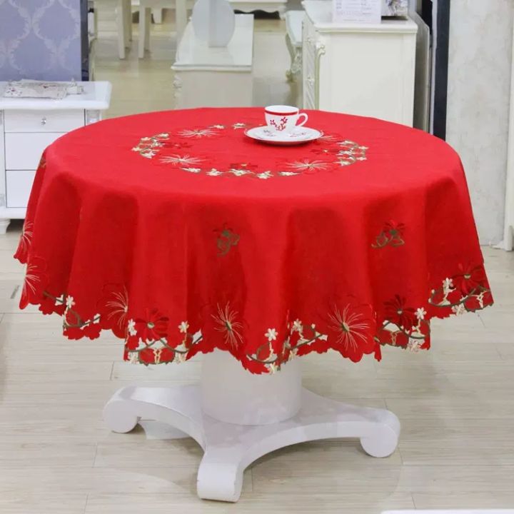 Dining Table Fabric Tablecloth Coffee Table Table Runner Embroidered