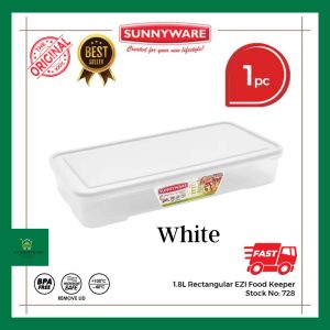 1pc 1.8L Rectangular EZI Slim Food Keeper Storage Container Lunchbox Sunnyware 728 Microwavable Ezi House