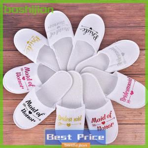 bashijian 1Pair Bride Wedding Decoration Bridesmaid Party Slippers Ladies Party Supplies