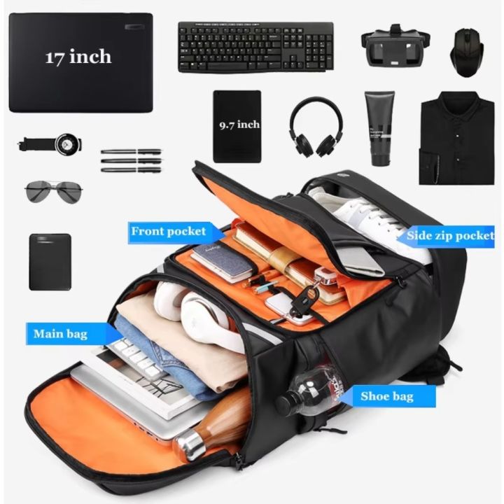 NOONOR%2045L%20Travel%20Backpack%20Large%20Capacity%20USB%20Charging%20Hiking%20Backpack%20High%20Quality%20with%20Shoe%20Bag%20Laptop%20Backpack%20-%20Image%204