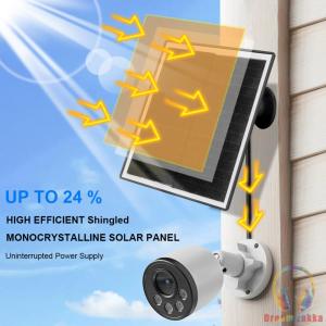 20W Solar Panel Charger for EufyCam 3/3C with Dual USB Ports Micro USB and USB-C Outdoor Solar Power Adapter for Security Surveillance Systems