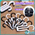 Baete 10pcs Shoes Drying Racks Multi-purpose Hanger Space Saving Slipper Double Hooks Supermarket Shelf. 