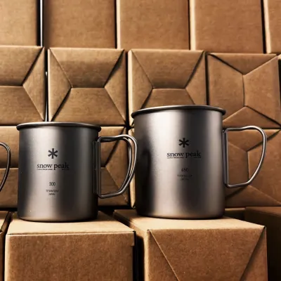 Snow Peak Titanium แบบเดี่ยว / แบบคู่ Cup 450 ml