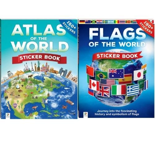 Atlas Of The World/Flags of the World Sticker Book (Hinkler) | Lazada ...