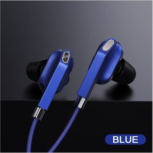 YOVONINE A06 Wired Headphone Earphone Dual Dynamic Coil 4-Speaker In-ear Headsets Stereo Wire-Control Earbuds MIC Microphone 3.5MM
