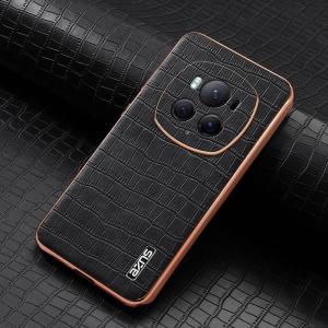 Case for Honor Magic6 Pro Honor Magic 6 Pro Luxury Business Electroplating Crocodile Pattern Leather Phone Back Cover Fine Hole Camera Protection Anti-drop Shockproof Protective Case