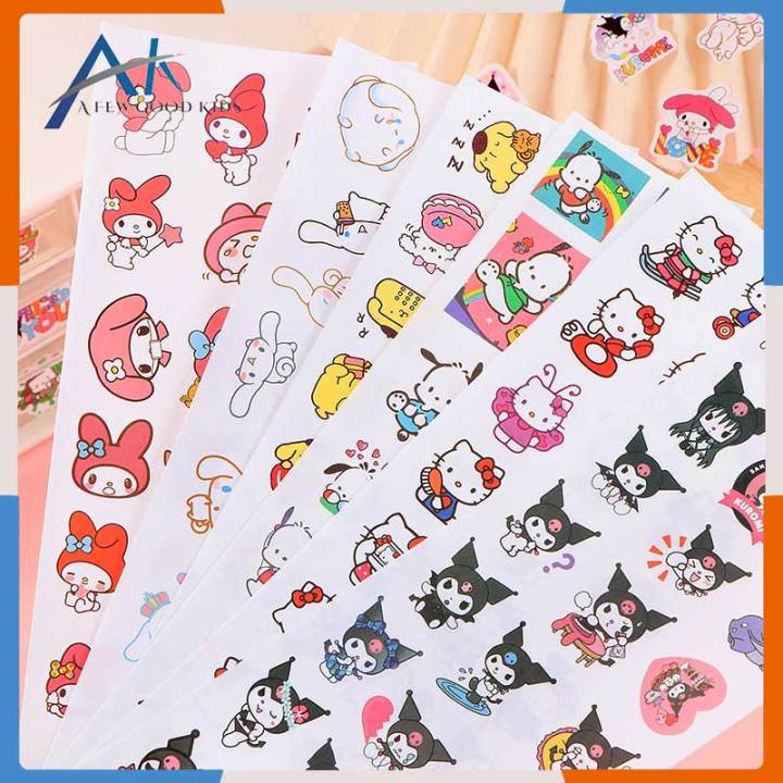 AFGK 100+Pcs Sanrio Sticker Kuromi Cinnamoroll Waterproof Kids Cute ...