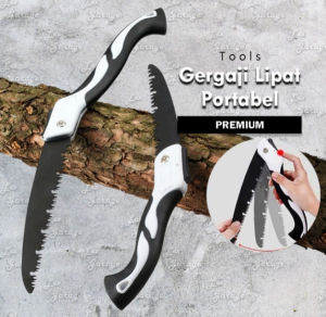 Gergaji Lipat Fiber Kayu Perkakas Mata Pisau Gergaji Lipat Portable Multifungsi 210mm