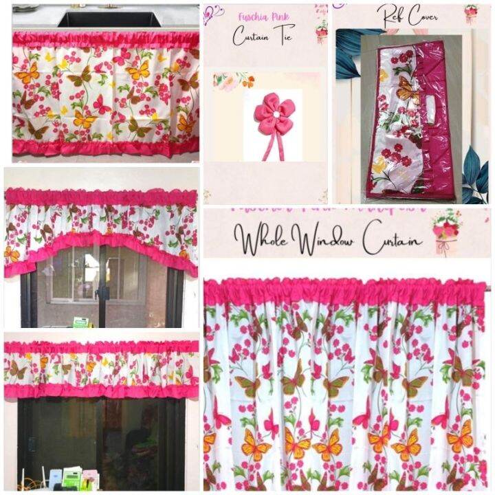 Mariposa Fusha Pink Butterfly Design Curtain Matchy matchy ⭐ | Lazada PH