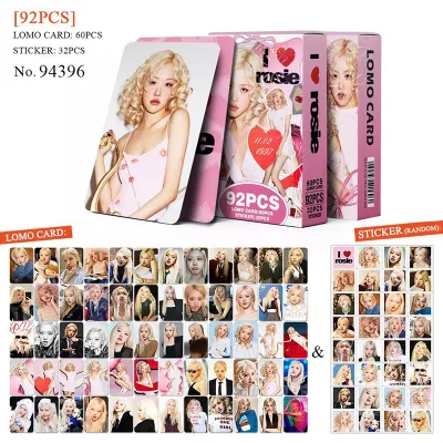 92pcs/box BLACKPINK Photocards DEADLINE JUMP KPOP JENNIE LISA ROSE JISOO LOMO Card Sticker Collection Card