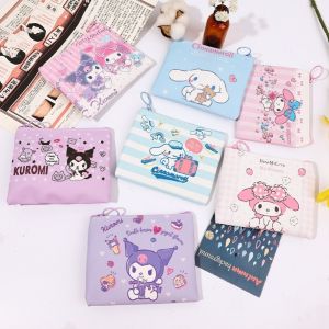 Sanrio Hello Kitty กระเป ๋ าใส ่ เหรียญ My Melody กระเป ๋ า Kawaii กระเป ๋ าสตางค ์ อะนิเมะ Cinnamoroll ผู ้ ถือบัตรเด ็ ก Pu กระเป ๋ าสตางค ์ ของขวัญ