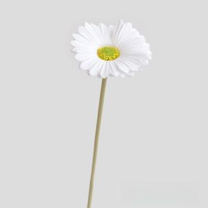 ดอกไม้หนังเทียมดอกเดซี่เยอบีร่าดอกไม้ประดิษฐ์1ชิ้น/32ซม. การจัดดอกไม้ประดับสำหรับงานปาร์ตี้งานแต่งงานที่บ้าน