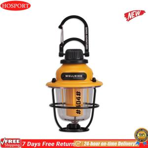 [HOSPORT Official Mall]LED Portable Ambient Lights Stepless Dimming Camping Hiking Lamp Type-C Rechargeable IPX4 Waterproof for Hiking Fishing