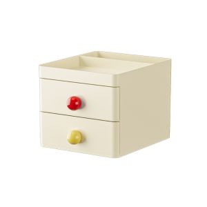 SUNNYDOLL with Drawer  Organizer 3-layer  Color Pen Holder Multifunction Plastic Storage Box Stationery