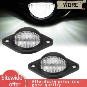 WORE 1pcs 12V LED Number License Plate Light สำหรับรถยนต์เรือรถจักรยานยนต์รถบรรทุกรถบรรทุก RV รถบรรทุกรถพ่วงโคมไฟภายนอก LED แผ่นป้ายทะเบียนรถบรรทุกไฟป้ายทะเบียน