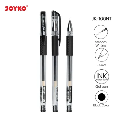 (12pc) Gel Pen Pulpen Pena Joyko JK-100 Black 0.5 mm/pen Joyko