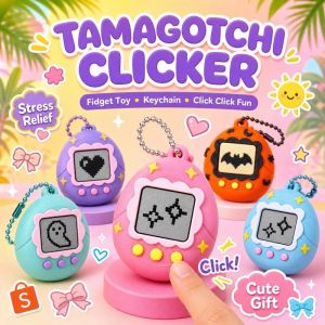 Clicker Keychain Kawaii Stress Relief Keychain Sensory Toy for School Office & Anxiety Relief