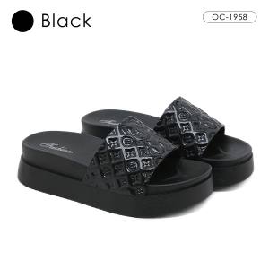 OCTAVIA Sandal Slip On Wedges Wanita Bear n Flower Series #OC-1958 (FREE BOX)