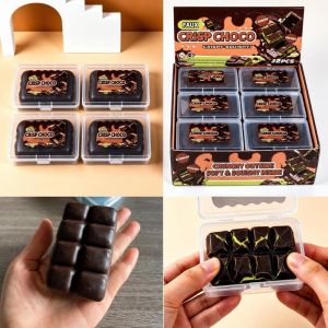 OURTOUR Donut Wax Cracking Squeeze Toy Cat Paw Chocolate Crispy Stress Balls Gift Crackable Texture Snowball Crunch Squishy Toy For Stress Anxiety Relief
