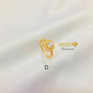 Cincin Dubai Permata Zircon Xuping Lapis Emas Aksesoris Fashion Anti Karat C47 COD