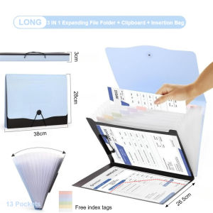 Expanding File Folder Long Document Clipboard File Bag Paper Organizer File Folder Organizer Folder Clipboard 13 Pockets