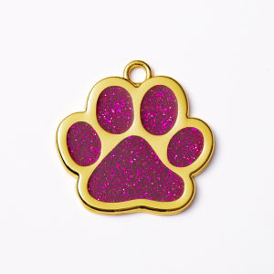 ปลอกคอจี้ทองคำเทียมกันสูญหายสำหรับสุนัขและแมวเครื่องประดับเสริมเสน่ห์แกะสลักป้าย ID สำหรับสุนัขและแมว