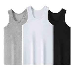 3PCS MUSCLE TEE BASIC COTTON VEST MENs TANK TOP