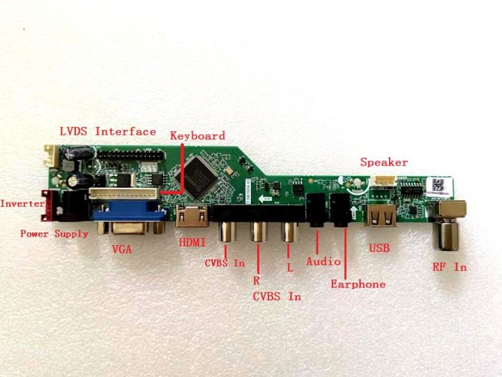 【Limited-time】 Controller Board Kit For Hsd160phw1-B00 Tvhdmivgaavusb ...