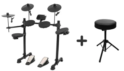Electronic Drum Set 5 Pc Drum Kit Percussion Drums