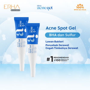 ERHA Acne Spot Gel 2 Pcs - Obat Totol Jerawat BHA Sulfur Ampuh Teruji Klinis