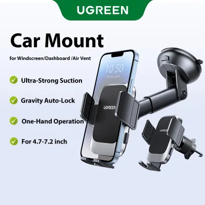 UGREEN 2-in-1 Car Phone Holder for Dashboard Windshield Air Vent Compatible with iPhone 1514 13 Pro Max iPhone 15 14 Plus Samsung Xiaomi