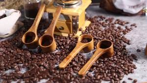 4PCS-Wood Scoop Acacia Wooden Scoops Solid Multipurpose Coffee Scoops for Jars Small Wood Spoon for Canisters & Bath Salts & Seasoning -1 Tbsp & Tbsp