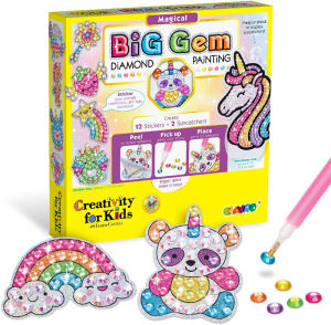 Yy . 3D DIY Big Gem Bing Bing Crystal Color Diamond Stickers Shiny Gems Creative Toys Rhinestone Painting Sparkling For ChildrenKids Art and craft set