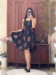 Daster Wanita Yukensi Motif Daun Bolong