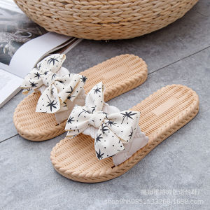 Free Shipping Bow-Knot Slippers For Women New Summer Style Korean Design Suitable For Both Indoor And Outdoor Wear Trendy Beach Sandals