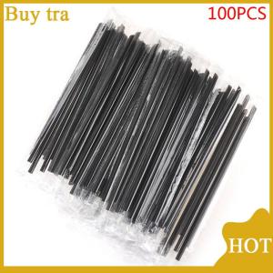 [Buytra] หลอดดูดน้ำทำจาก PP ใสหลายชั้นจำนวน100ชิ้นหลอดสำหรับเครื่องดื่มงานปาร์ตี้