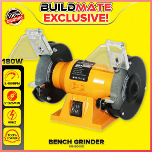 BUILDMATE COPPER INSIDE! Bench Grinder 5" Inch 120W 180W Polishing Grinding Machine Engraving Tool