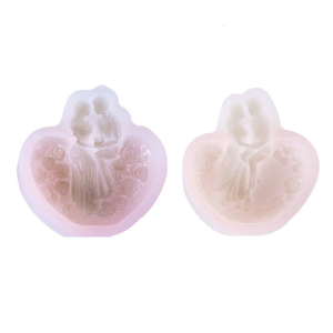 3D Rose Heart Silicone Molds for Handmade Wedding Decoration Silicone Soap Molds Fondant Chocolate Molds