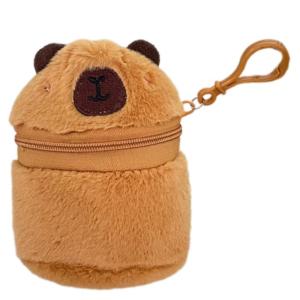 Lovely Capybara Purse Headphone Storage Bag Change Purse Pendant Cartoon Animal Pouch Plush Headphone Case