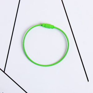 Joyful Bazaar 50mm Colorful Iron Key Ring Iron Wire Coil DIY Keychain Tag Iron Wire Rope Alloy Key Ring