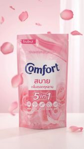 Comfort Fabric Softener Thai Pink Rose 500ml Refill Pouch 5in1 Anti Musty Indoor Drying Freshness