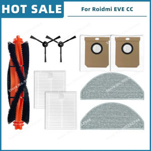 Compatible For Roidmi EVE CC  SDJ12RM Replacement Parts Accessories Filter Main Side Brush Mop Cloth Dust Bag