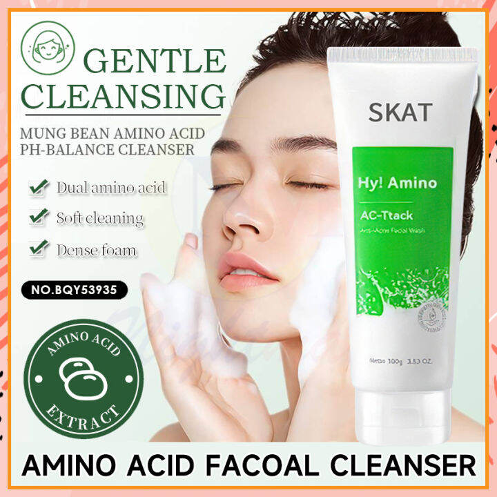 SKAT Hy!Amino AC-Ttack Salicylic Acid Amino Acid Facial Cleanser Daily ...