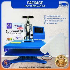 Sapphire Swing Type Heavy Duty Heat Press Machine(A4 Size|23cm x 30cm) Compact Heat Transfer Machine(Digital Printing)