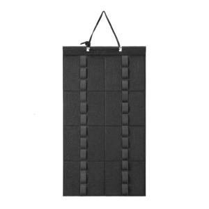Foldable Felt Drum Stick Holder Pouches Hanging Drumstick Holder Wall Drumstick Display Bag for 12 Pairs Drumsticks