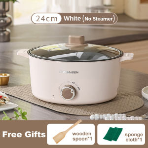 5L Large Capacity Multifunctional Electric Cooker 1000W Rice Cooker Hot Pot with Steamer Non-Stick Pan Family Size