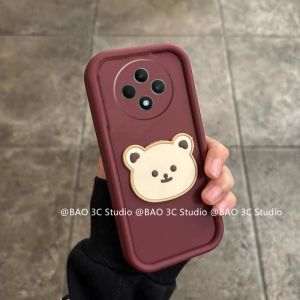New Casing Tecno Spark Go 1 Spark30 Spark 30 Pro 30C 4G 5G Ins Cute Cartoon Fashion Bear Phone Case All-inclusive Anti-fall Shockproof Soft Back Cover 2024