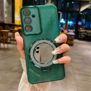 ปลอกสำหรับ Samsung Galaxy A15 A25 A35 A55 5G A05 A05S A54 A34 A24 A14 A04s แหวนกากเพชรส่องแสงเป็นประกายวิบวับเคสป้องกันนุ่มแม่เหล็กยึดโทรศัพท์