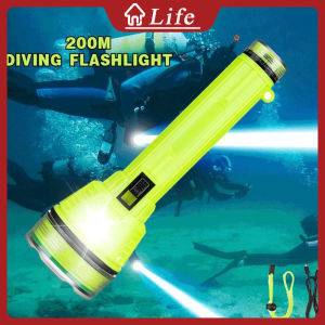 Portable LED Waterproof Diving Flashlight Long-distance Lighting Strong Light Flashlight Rechargeable Long Endurance