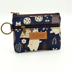 10 Styles Cute Cartoon Animals Wallets Zipper Coin Purse Mini Key Card Holder Small Storage Bag